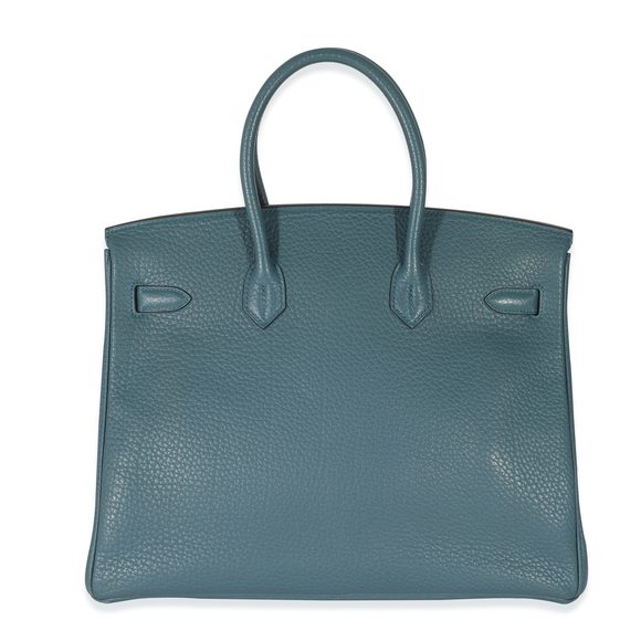 Hermes Bleu Orage Clemence Birkin 35 PHW - Picture 3 of 5